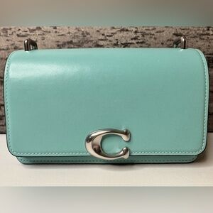 NWT Coach Bandit Crossbody Small Bag Calf Leather Faded Blue Silver CD724